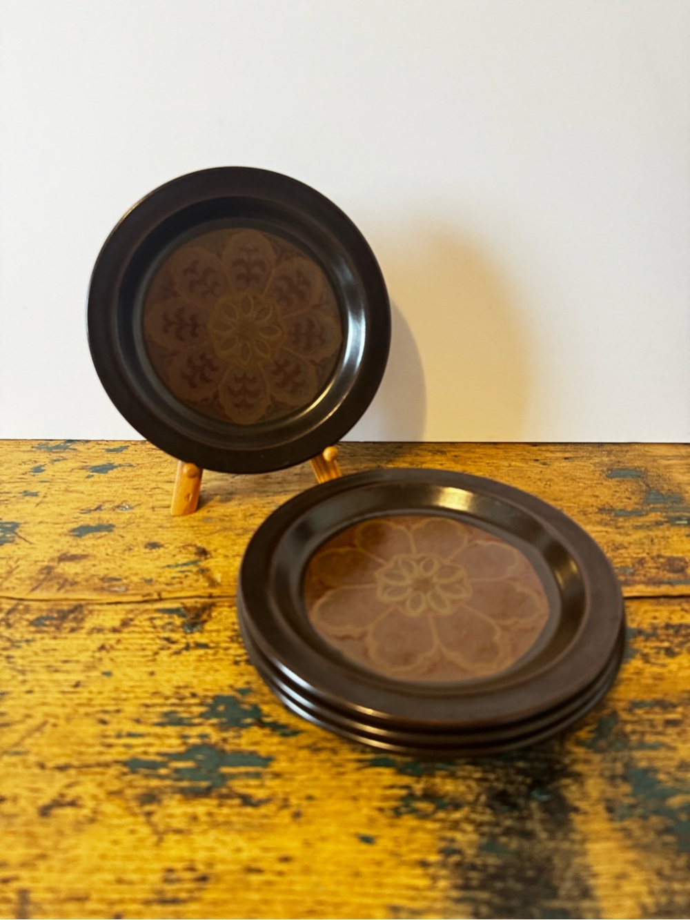 Royal Doulton “Marbella” Brown Floral Ceramic Small Plates